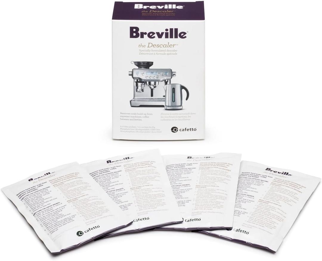 Breville BES007 Espresso Machine Descaler for Breville Models, 4 pack