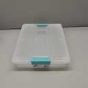 Sterilite  Clip Box, Stackable Clear Plastic Bin with Latching Lid, Large - Writing, Arts or Craft Supplies Storage Containers for Home, Office, Classroom and Workshop Organization
