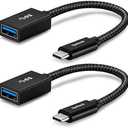 Syntech USB C to USB Adapter, 2 Pack USB C to USB3,USB Type C to USB,Thunderbolt 3 to USB Female Adapter OTG Cable Compatible with iPhone 16/15 Pro Max, iPad Mini 6, MacBook Pro, Air and More