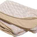 Furhaven Replacement Dog Bed Cover Ultra Plush Faux Fur & Suede Contour Luxe Lounger, Machine Washable - Cream, Jumbo (X-Large)