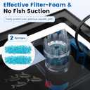 Aquarium Surface Skimmer, 96 GPH Flow Rate Ideal for Freshwater & Saltwater Compatible, 5W Efficient Waste Removal