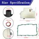Transmission Filter & Gasket Kit Fits Cadillac CT4 CT5 CT6 Escalade, Chevrolet Camaro Silverado 1500 Suburban Tahoe, GMC Sierra 1500 Yukon — Replaces 24294355 & 24297886, OEM Metal Support, ACM Rubber
