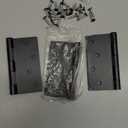 Luxbaro 3 Pack Black Door Hinges 4 Inch, Exterior Door Hinges with Square & 5/8" Radius, Removable Pin, Perfect for Heavy-Duty Front & Back Door, Antirust & No Squeaks