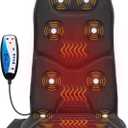 COMFIER Vibration Back Massager Seat Cushion with Heat,10 Motors Massage Chair Pad,Chair Massager for Pain Relief at Office/Home,Mothers Day Gifts for Mom Dad