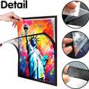 SKRYUIE 16x20 Inch Diamond Art Kits for Adults Frames - Magnetic Self-Adhesive, Black - Perfect for 14x18 Inch Artwork Paint by Numbers - Suitabble Frames Painting for Wall Window Door