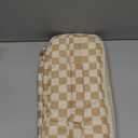 Hair Tools Travel Bag, Double-Layer Corduroy Carrying Case for Hair Dryers & Accessories, Portable Curling Iron Travel Case with Heat Resistant Mat, Elegant Hair Tool Organizer (CHECKED, L)