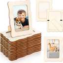 Fovths 15 Pieces Wooden Picture Frame Unfinished Wood Photo Frames 4x6 Inch Wavy Edge DIY Picture Frame Set with PVC Cover for Photos Postcard Craft DIY Art Projects, Home Decor