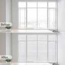 Window Privacy Film with Installation Tools, Stripe Window Film, Static Cling, Anti UV, Heat Control, Ideal for Home Shower Office Glass Door (Stripes Pattern, 29.6X157.4Inch)