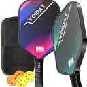 Pickleball Paddles Set of 2, USAPA Approved Fiberglass Pickle Ball Paddles with 4 Pickle Balls, Durable &Lightweight Racket for Beginners, Pros, Men, Women, Adults, Kids