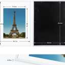 A2 Frame, 16.5 x 23.4 Frame A2 Picture Frame, Solid Wood White Poster Frame-Horizontal and Vertical Wall Hanging for Home, Exhibition, Cafe (White)
