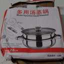 Steamer Pot for Cooking 5.0-Quart Steam Pot with Lid 2-tier Multipurpose Stainless Steel Steaming Cookware with Handle for Vegetable, Soups, Stews and Pasta