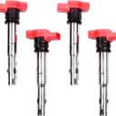 Ignition Coil Pack UF529 for 2005-2016 A3 A4 A5 R8 A6 A7 Q7 S4 TT 2006-2016 Jetta MK5 MK6 GTI Rabbit Golf Passat CC Replacement for 06E905115 06E905115A 06E905115B 4pcs