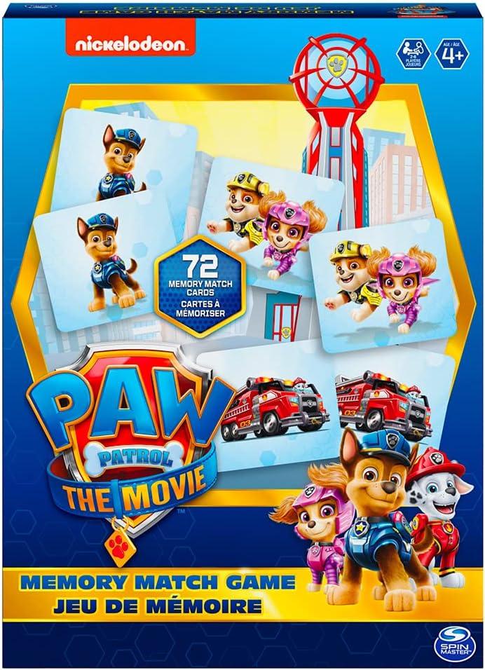 Paw Patrol The Movie Memory Matching Game | for Boys & Girls Age 4 and Above | A Fun Memory Game for Kids | Chase, Rubble, Rocky, Skye, and More