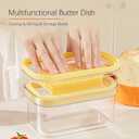 Plastic Butter Cutter Slicer, Large Airtight Butter Dish Container with Lid for Fridge, Easy to Cut & Store