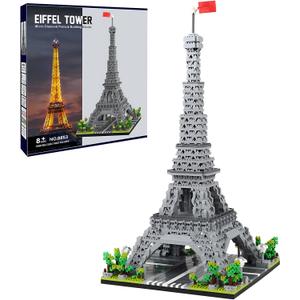 CSNRHG Paris Eiffel Tower World Famous Architectural Model Micro Building Blocks Set 3350 Pieces 3D Puzzle Toys Gifts for Kid and Adult