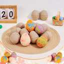 ARCTURINE Paper Mache Easter Eggs, Cardboard Paper Eggs to Decorate for Craft Painting, School Projects, Spring Parties, Easter Hunt Supplies, DIY Art Activities, 3.2 Inch (25 PCS, Brown)