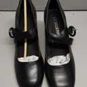 Dream Pairs Women's Pumps Women Chunky Platform Mary Janes Buckle Strap Flats Flat Mouth Japanese Sweet Lolita Princess Shoes, Black (Black Polyurethane), 10 Women