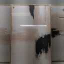 Framed Large Neutral Abstract Wall Art for Living Room, 3 Piece Modern Canvas Artworks, Minimalist Painting Prints for Dining Room Hallway Home Office Wall Decor, 24x36 In