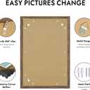 16x24 Picture Frame, Rustic Brown Wood Style, Wall Mounting