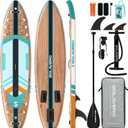 SOLAVERO 11'6" Inflatable Stand Up Paddle Board Supports 550 lbs - Extra Wide Stable Design with Non-Slip EVA Deck, SUP with Premium Accessories for Adults & Youth