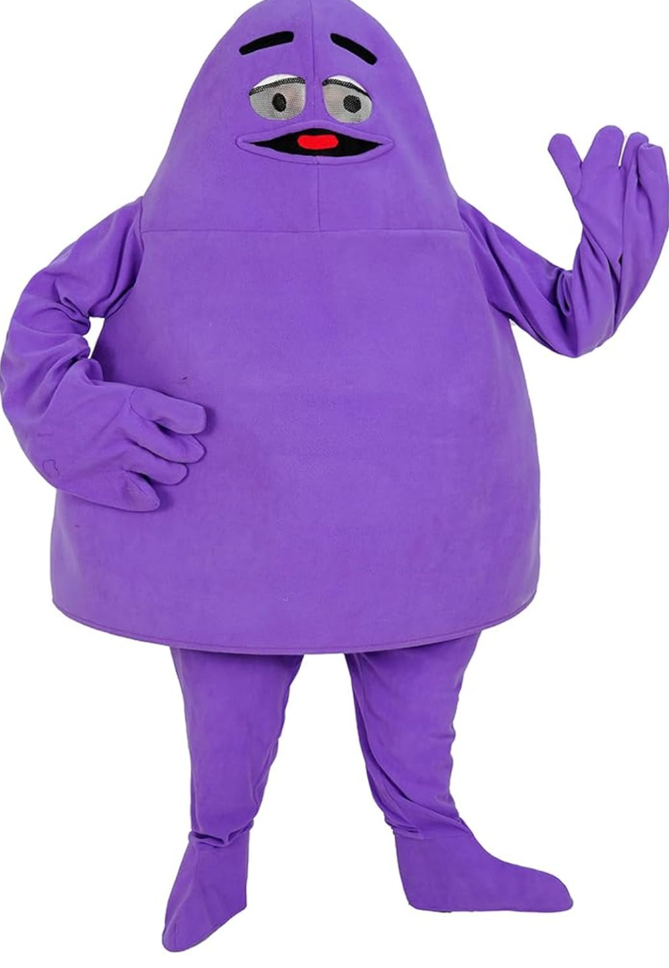 Purple Grimace Halloween Costume Suit Grimace Mascot Costume Adult