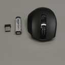 Amazon Basics Computer Mouse Wireless, Ergonomic, 2.4 GHz Optical, DPI Adjustable, Compatible With PC, Mac, Laptop, Black