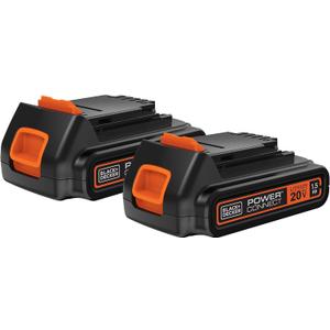 BLACK+DECKER 20V MAX POWERCONNECT 1.5 Ah Lithium Ion Battery, 2 Pack, Cordless Tool Battery Packs, Charger Sold Separately (LBXR20-OPE2)