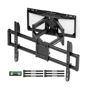 monTEK Heavy Duty TV Wall Mount for 37-90 inch TV up to 165lbs, 4X Load Tested, Full Motion with Dual Articulating Arms, Tool-Free Tilt, Swivel & Extend, VESA 200x100 to 600x400, Fits 12“/16" Studs