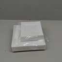 Aya's 60ct White Square Disposable Plates - Heavy Duty Plastic Party Plates for Christmas, Thanksgiving (30 Dinner & 30 Salad)