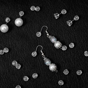 200 Pcs Safety Earring Backs Comfort Impenetrable Soft Clear Flat Back Stud Post Backstops Replacements Ear Stopper Pads Accessories Fit with All Types of Earrings