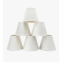 Chandelier Lamp Shades Small Lamp Shade Clip on Fitter Lampshade Linen Lamp Shades, 3" x 6" x 5", Set of 10 (Beige)