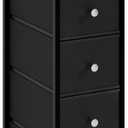 lurcns Narrow Storage Cabinet for Small Spaces Slim Bathroom Dresser with Drawers Tall Thin Storage Organizer for Bathroom Bedroom Skinny Cabinet(Black, 5 Drawers)
