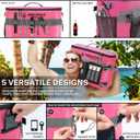 Dreizack Kayak Cooler Behind Seat, Waterproof Cooler for Kayaking,Paddle Board Cooler Compatible with Lawn-Chair Seat Kayak Accessories Cooler Bag Kayak Cooler Tow Behind for Camping Fishing, Pink