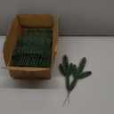 Hananona 50 Pcs Artificial Pine Branches Christmas Greenery Plants Pine Needles DIY Cedar Picks and Sprays Accessories for Christmas Garland Wreath Craft and Home Decor (50, Green)