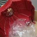 VIHOSE Victorian Scallop Lamp Shade Red 15.75"b × 11"h Fringe Lamp Shade