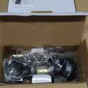 Estmoon 6 Pack Door Knobs, Matte Black Privacy Door Knob with Lock, Keyless Door Handle with Lock for Bedrooms/Bathrooms