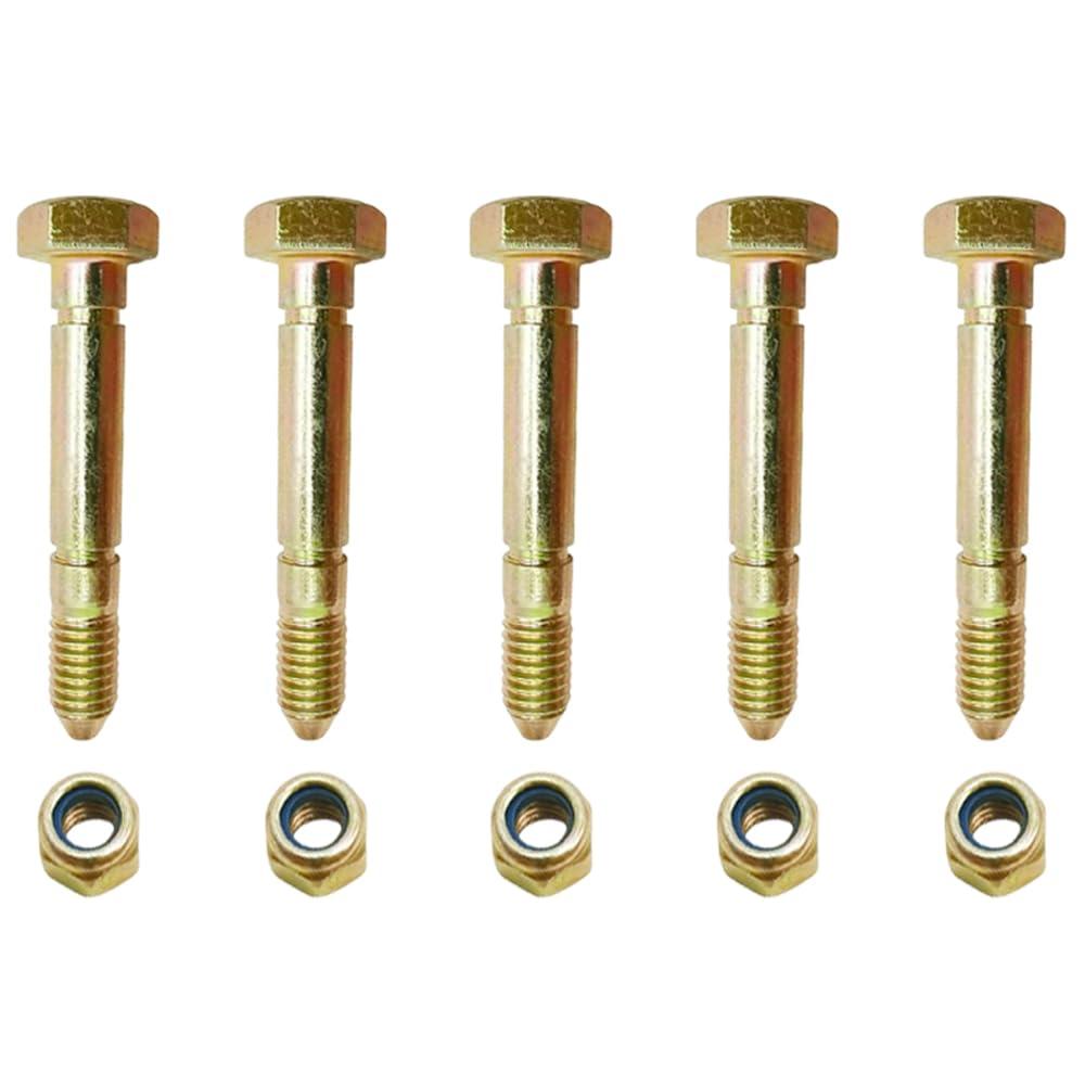 51001500 5/16" Snow Blower Shear Pin Bolts and Nuts, Fits for Ariens 510015 AM122156 AM136890 Snow throwers, Snapper 1-3865, 7091550, 7091550YP, 91550 Walk Mower (5 Packs)