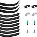 Bendable LED Track 10-Pack, 3.3FT/1M Black Bendable Aluminum LED Channel with Diffuser Cover, Surface Mount Curved Arc Profile Housing for Wall & Ceiling, Fits up to 12.5mm Wide LED Strip Lights