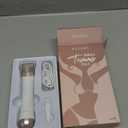 Bikini Trimmer for Women, 2 in 1 Electric Shaver for Women, Pubic Hair Trimmer Waterproof IPX7 with LED, Bikini Razor for Leg Arm Underarm Bikini Area, Pull Bows Gift Box for Friends - Shell White