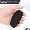 4 PCS Weight Lifting Grips for Deadlifts Powerlifting Strength Training with Storage Bag Ergonomic Rubber Hand Protector Gloves for Men and Women (Black)