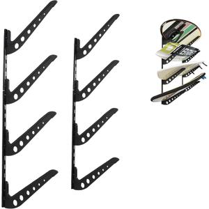 Multi Board Surf Rack Wall Mount for Surfboard, Wakeboard, Snowboard Storage Adjustable Wall Hangers Boards Display White