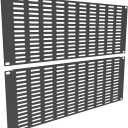 2 Pack of 4U Vented Blank Panel - Metal Rack Mount Filler Panel for 19in Server Rack Cabinet or Enclosure, Black (4U)