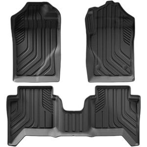 Compatible with Ranger 2024-2019 Floor Mats All Weather Protection TPE Waterproof Non-Slip Car Floor Liners 1st & 2nd Row Set RHD LHD(RHD Floor mats)