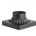 Zanritelit Cast Aluminum Pier Mount Base, 3" Diameter Pier Mount Adapter for Outdoor Post Light, Black Pier Mounting Base for Deck Porch Patio