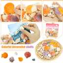 WEOXPR Mixed Sea Shells, 100+ Pcs Beach Seashells Starfish, Various Sizes Ocean Seashells for Fish Tank Vase Fillers, Beach Theme Party Wedding Decor, Candle Making, DIY Crafts