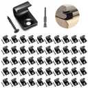 Starter Deck Clips, URABLAZ 50 Pack Universal Decking Clips with 52 Torx Srews, 1 Torx Bit, Stainless Steel Starter Clip Hidden Fasteners for 400 sq. ft. Composite Decking Board