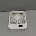Travel Fan for Sleeping, 6.8" Small Portable Fan Rechargeable Battery Powered, 100 Speeds Personal Mini Desk Fan for Office Bedroom, Cruise Ship Beach Vocation Travel Essentials, White