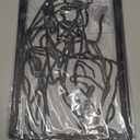 CHENGU 3 Pieces Metal Minimalist Abstract Woman Wall Art Line Drawing Wall Art Decor Single Line Female Home Hanging Wall Art Decor for Kitchen Bathroom Living Room (Black,Back and Hand)