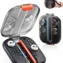 JEMDO Joycon Storage Case for Nintendo Switch 2, Slim Hard Shell Carrying Case with 3 Game Card Slots & Wrist Strap, Shockproof Scratch Resistant Protective Box, Lightweight Portable for Travel (Black)