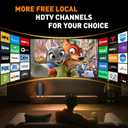 TV Antenna Indoor, Smart Antenna 600+ Miles Coverage Range, HD TV Antenna for Local Channels, Support 4K 1080P, Includes Signal Amplifier & 18ft Coaxial Cable, Support All TV. (Black)